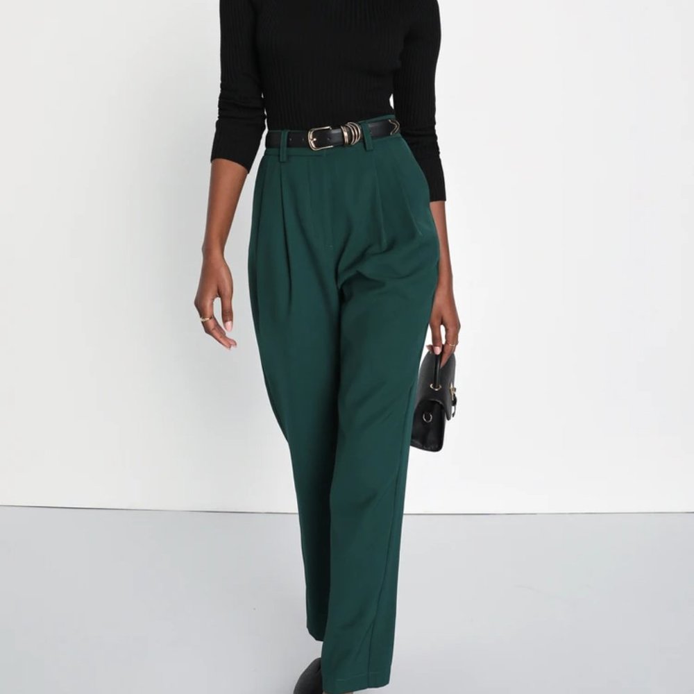 Chic Vintage Green Trousers